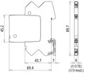Modularer UeS-Ableiter fuer 1 Doppelader BLITZDUCTORconnect mit Defektanzeige