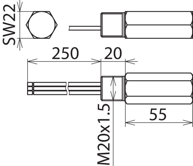 Ueberspannungsableiter DEHNpipe Ex (i) mit M20x1.5 Aussengewinde – Bild 2 von 2