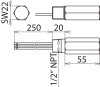 Ueberspannungsableiter DEHNpipe Ex (i) mit 1/2 -14 NPT-Aussengewinde