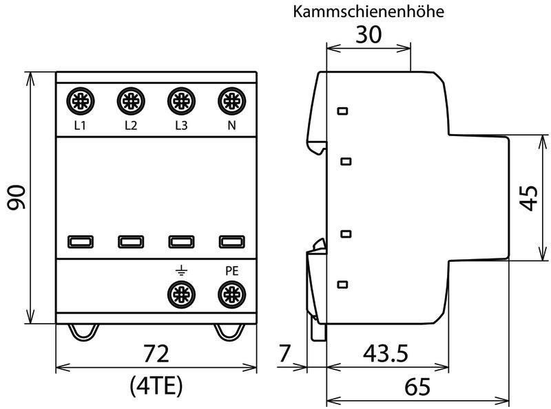 Anwendungsopt. Kombi-Ableiter DEHNshield Typ1+2 f.dreiphasige TT-und TN-S-Systeme – Bild 2 von 2