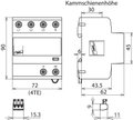 Kombi-Ableiter DEHNvap Typ 1+2 f.dreiphasige TT-und TN-S-Systeme