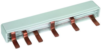 Kammschiene / Modularverdrahtungssystem dreiphasig, 6-polig, 9 Teilungseinheiten