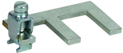 Erdungsbügel einphasig  2-polig  1,5 TE mit Anschlußklemme bis 25 mm²