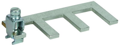 Erdungsbügel einphasig  3-polig  1,5 TE mit Anschlußklemme bis 25 mm²