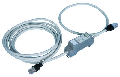 Universeller Ableiter für Industrial Ethernet, Power over Ethernet (IEEE 802.3 konform bis PoE++ / 4PPoE).