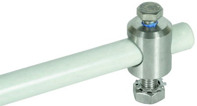 Befestigungsbolzen  D 16mm NIRO m. Schr. Mut. u. Zahnsch. f. DEHNiso