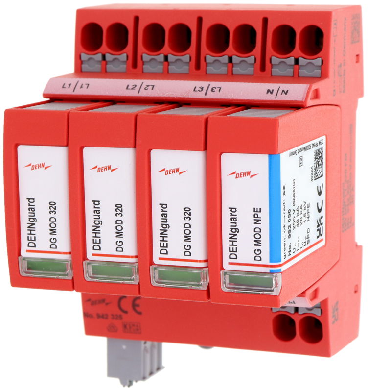 Ueberspannungsableiter Typ 2 DEHNguard MP 4-polig Uc 320V fuer TT- und TNS-Systeme