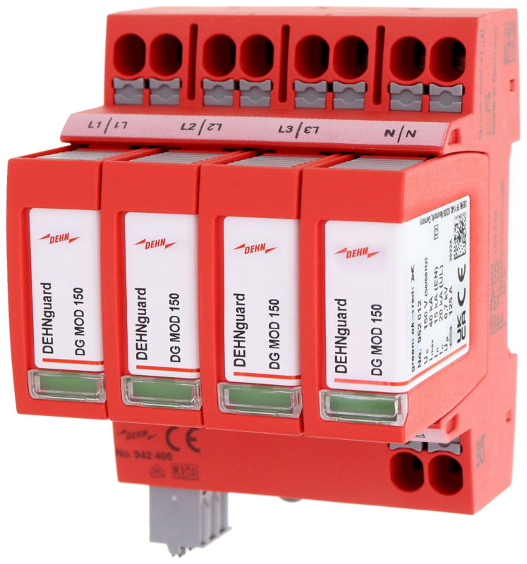 Ueberspannungsableiter Typ 2+3 DEHNguard MP 4-polig Uc 150V fuer TN-S