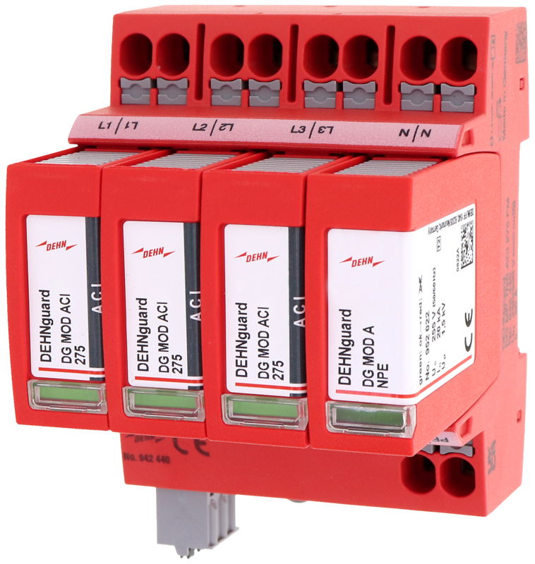 Ueberspannungsableiter Typ 2 DEHNguard MP 4-polig Uc 275V fuer TN-S-Systeme