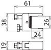 Kompaktklemme m. Gewindeschraube M8x12mm Klemmber.: 0-24mm