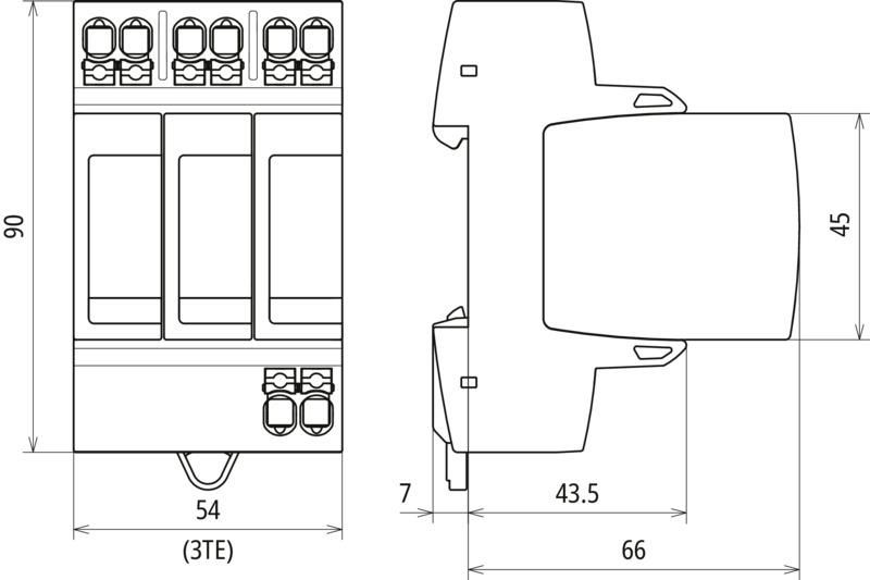 Ueberspannungsableiter Typ 2+3 DEHNguard MP 3-polig Uc 275V TNC – Bild 2 von 2