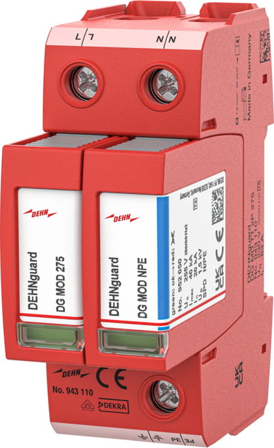 Ueberspannungsableiter Typ 2+3 DEHNguard MD einphasig Uc 275V TT+TN-S Systeme