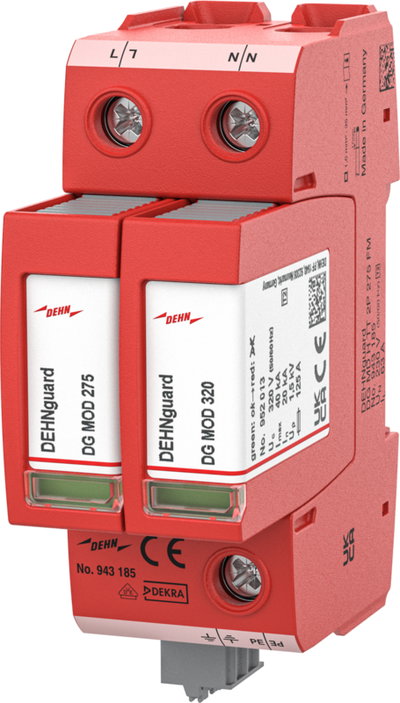 Ueberspannungsableiter Typ 2+3 DEHNguard MD 2-polig fuer TT- und TN-Systeme
