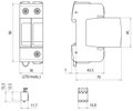 Ueberspannungsableiter Typ 2 DEHNguard MD 2-polig fuer TN-Systeme mit ACI