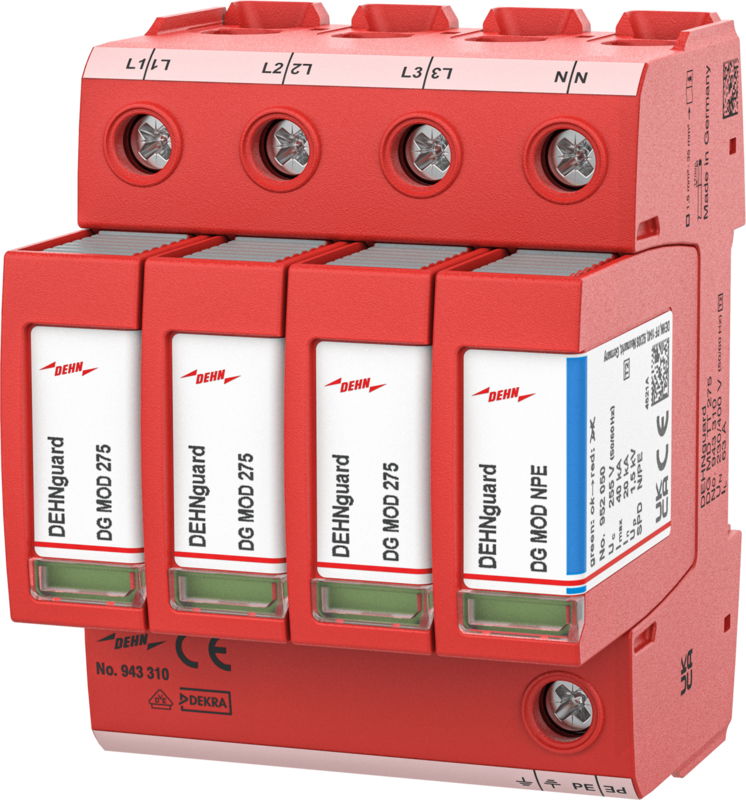 Ueberspannungsableiter Typ 2 DEHNguard MD 4-polig fuer TT- und TN-S-Systeme