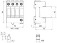 Ueberspannungsableiter Typ 2 DEHNguard MD 4-polig fuer TN-S-Systeme mit ACI