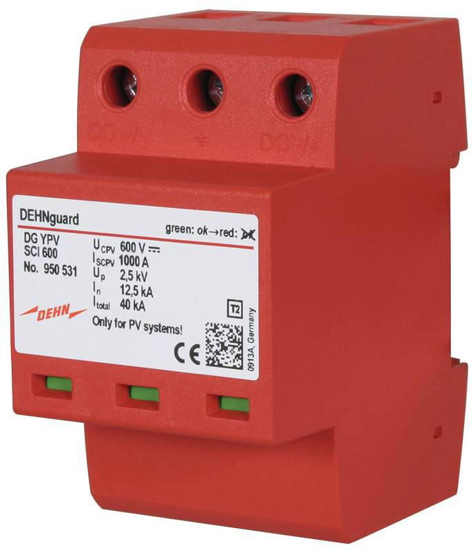 Ueberspannungsableiter Typ 2 DEHNguard Mehrpolig fuer PV-Anlagen bis 600V DC