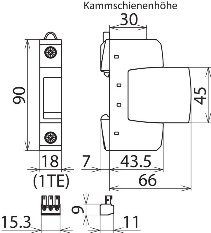 Ueberspannungsableiter Typ 2 DEHNguard S 1-polig Uc 385V AC mit Fernmeldekontakt – Bild 2 von 2