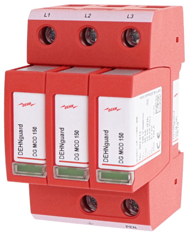 Ueberspannungsableiter Typ 2 DEHNguard M 3-polig fuer TN-C-Systeme