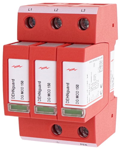 Ueberspannungsableiter Typ 2 DEHNguard M 3-polig fuer TN-C-Systeme