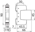 Ueberspannungsableiter Typ 3 DEHNrail M 2-polig 150V fuer Industrieelektronik