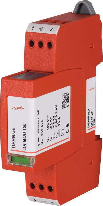 Ueberspannungsableiter Typ 3 DEHNrail M 2-polig 150V fuer Industrieelektronik