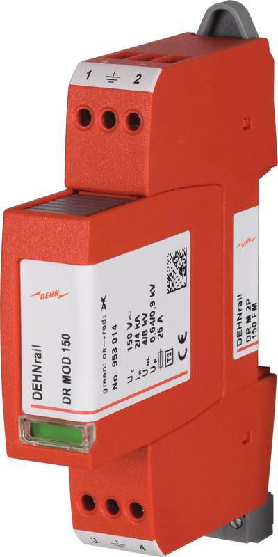 Ueberspannungsableiter Typ 3 DEHNrail M 2-polig 150V fuer Industrieelektronik