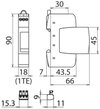 Ueberspannungsableiter Typ 3 DEHNrail M 2-polig 255V fuer Industrieelektronik