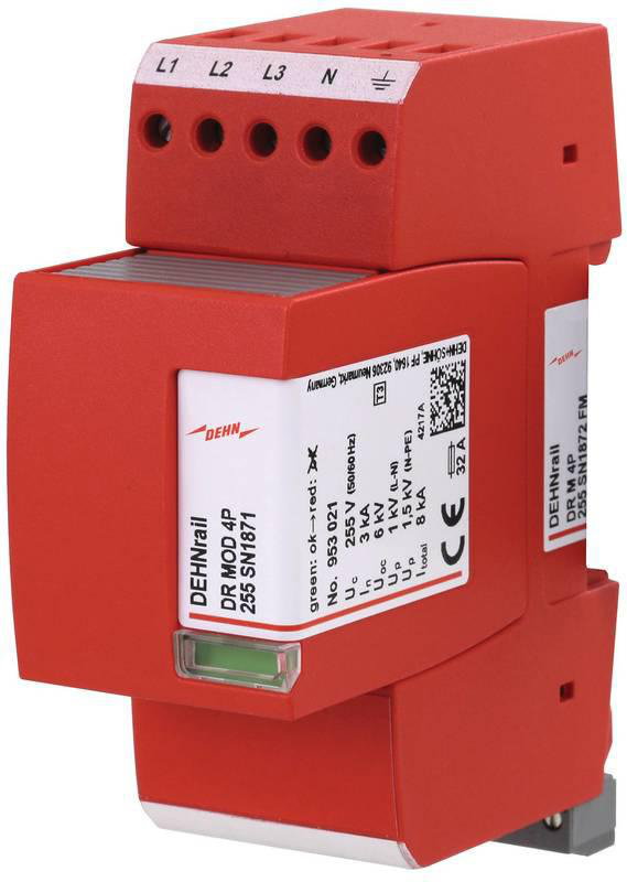 Ueberspannungsableiter Typ 3 DEHNrail M 4-polig 255V fuer Industrieelektronik