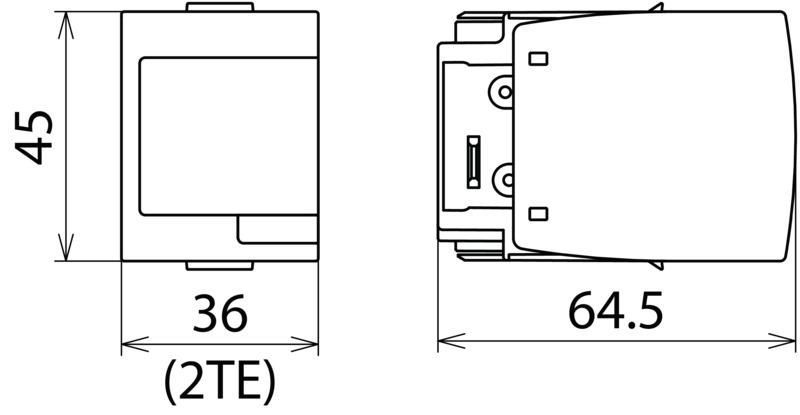 Schutzmodul Kombi-Ableiter Typ1+2+3 zweipolig fuer DV M2 TT 2P 255 FM – Bild 2 von 2