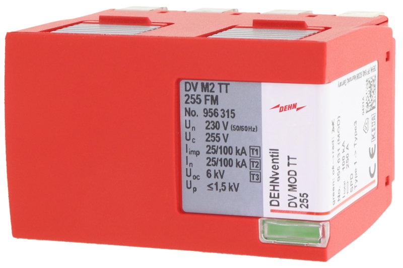 Schutzmodul Kombi-Ableiter Typ1+2+3 vierpolig fuer DV M2 TT 255 FM