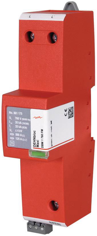 Koordinierter Blitzstromableiter Typ 1 DEHNbloc DBM 1 760 FM, vp, IEC