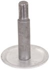 Fußstück mit Flanschplatte St/tZn D 80/20mm L 100mm M16 für TE schraubbar