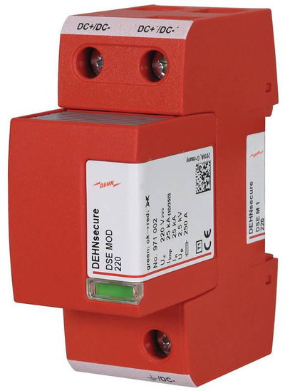 Koordinierter Blitzstromableiter Typ 1 DEHNsecure M fuer DC-Stromkreise