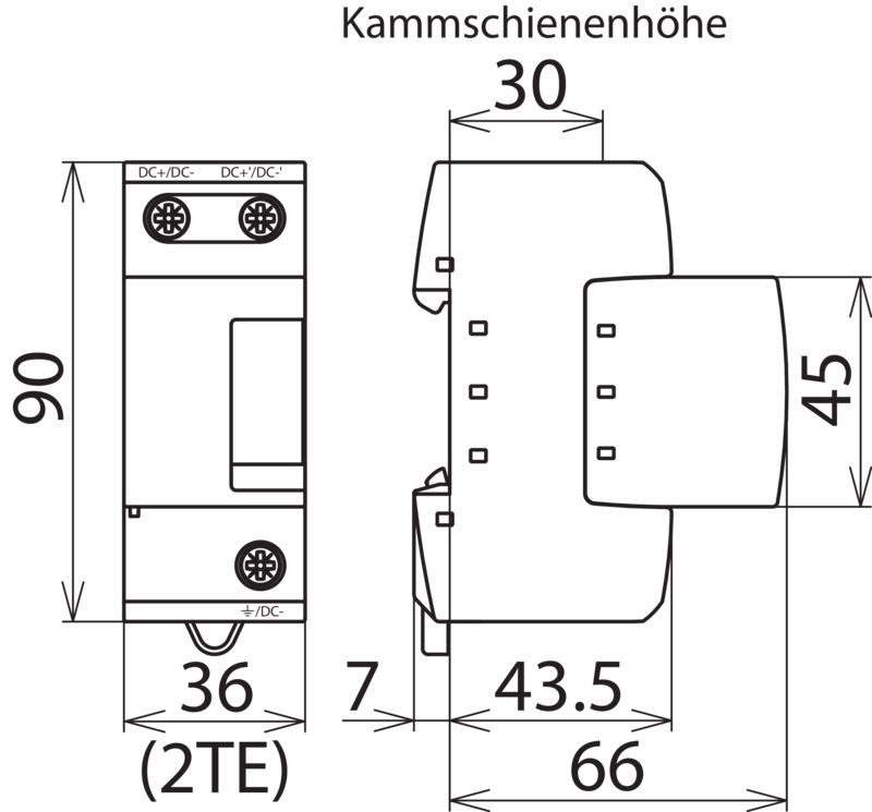 Koordinierter Blitzstromableiter Typ 1 DEHNsecure M fuer DC-Stromkreise – Bild 2 von 2