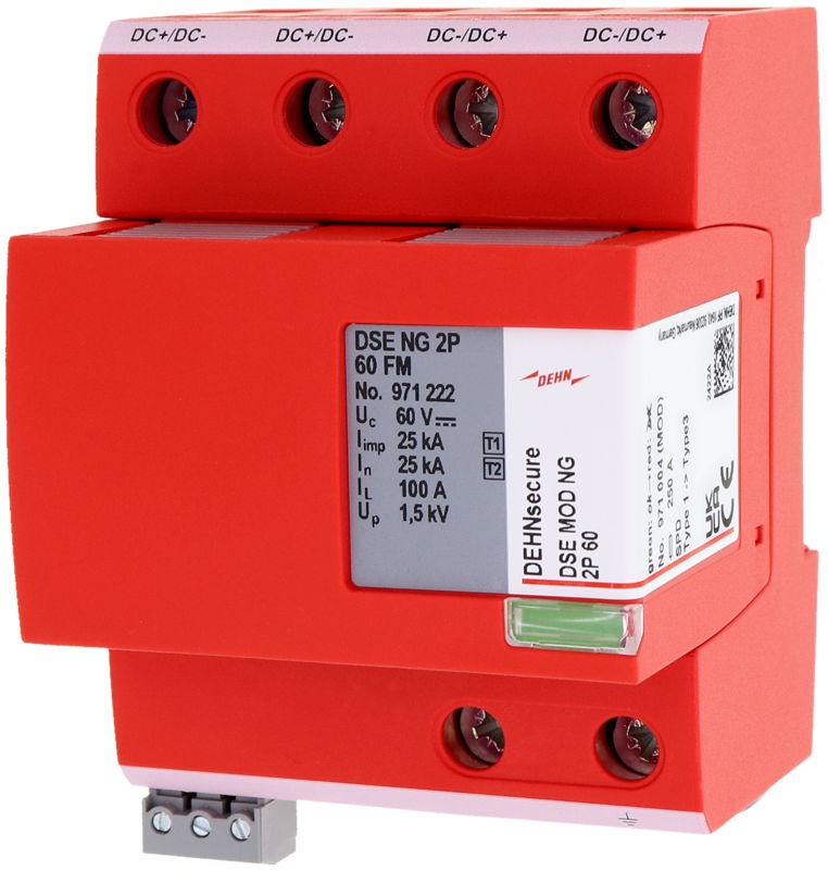 Koordinierter Blitzstromableiter Typ 1 DEHNsecure NG fuer DC-Stromkreise