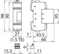 Ueberspannungsableiter Typ 2 DEHNguard SE DC 1-polig Uc 242V DC