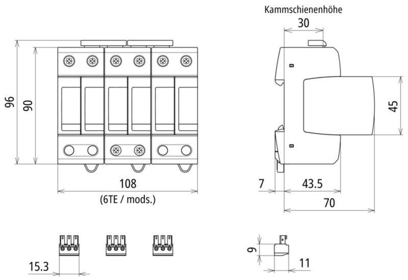 Ueberspannungsschutzableiter Typ2/ClassII DEHNguard M DC ACI 1250 FM – Bild 2 von 2