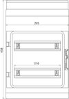 Isolierstoffgehaeuse Aufputz IP54 f.Reiheneinbaugeraete 24 Teilungseinheit.