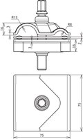 Maxi-MV-Klemme St/tZn f. Rd 8-16 / 15-25mm m. Abreissschraube M12x65mm