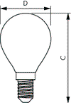 CorePro GLASS LED Kerzen- und Tropfenformlampen -  LED-lamp/Multi-LED -  Systemleistung: 6.5 W -  Energieeffizienzklasse: E