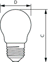 CorePro GLASS LED Kerzen- und Tropfenformlampen -  LED-lamp/Multi-LED -  Systemleistung: 2.2 W -  Energieeffizienzklasse: E