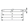 TUV T8 -  UV lamp -  Systemleistung: 25 W