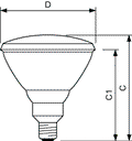 InfraRed Healthcare Heat Incandescent -  IR lamp -  Systemleistung: 150 W