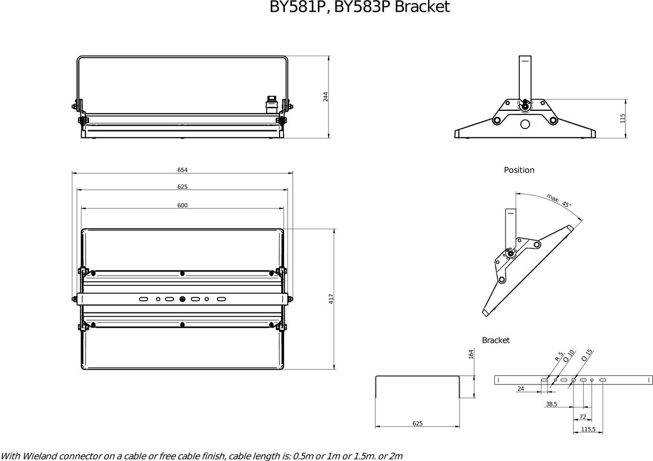 GentleSpace Gen4, 152 W, BR, 25000 lm, 4000 K, DALI-regelbar, Interact Ready, Asymmetrischer Abstrahlungswinkel, IP65, IK07 – Bild 6 von 6
