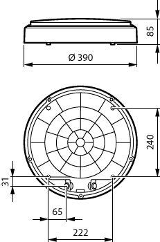 CoreLine Wand- und Deckenleuchte, 29 W, 11 W, 1400 lm, 4050 lm, 2700 K, 3000 K, 4000 K, EL-ready – Bild 4 von 4