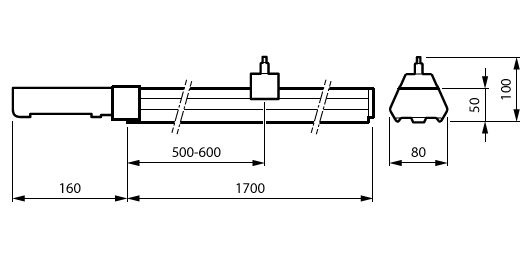CoreLine Lichtband Gen2.5, 65 W, L1700 mm, 12000 lm, 4000 K, DALI-regelbar, Breitstrahlend (WB), Satiniert, Weiß, IP20 – Bild 3 von 3