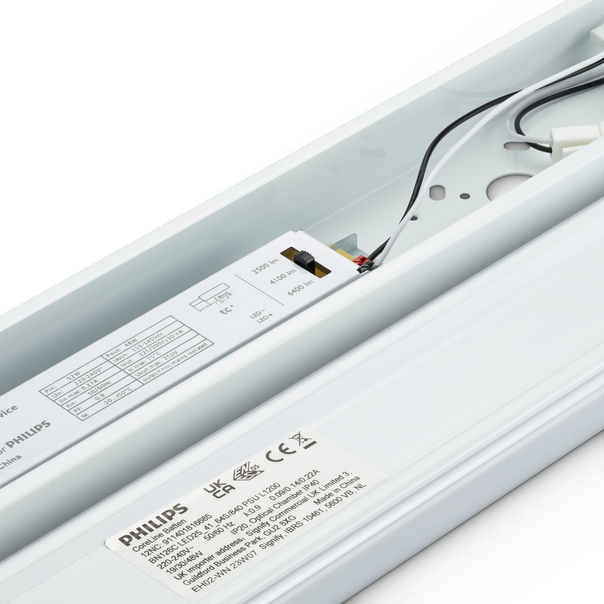 CoreLine Lichtleiste, BATTEN, 29.5 W, 18 W, L1200, 2500 lm, 4100 lm, 3000 K, 4000 K, Opal, IP20/40 – Bild 4 von 8