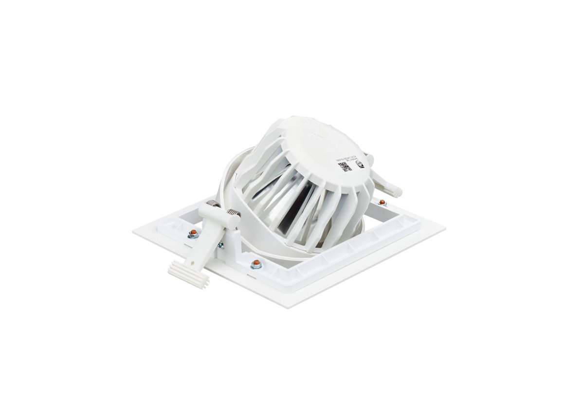 GreenSpace Accent Gridlight Gen2, 1 spot, 28.5 W, C/O 154x154mm, 4000 lm, 4000 K, Tiefbreitstrahlend (MB), Aluminiumbeschichtet, Weiß, IP20 – Bild 2 von 2