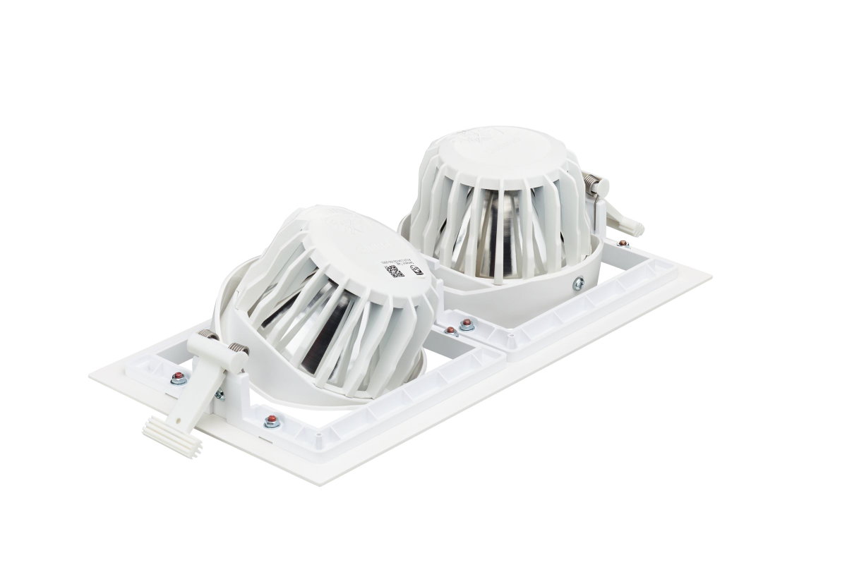 GreenSpace Accent Gridlight Gen2, 2 spots (*flux-performance values for 1 spot), 57 W, C/O 154x304mm, 4000 lm, 4000 K, IP20 – Bild 2 von 2